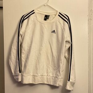 Adidas White Crewneck with Black Accents